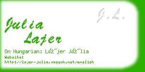 julia lajer business card